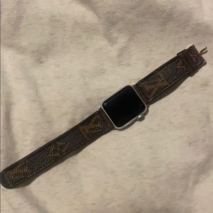 Upcycled Louis Vuitton Apple Watch band.